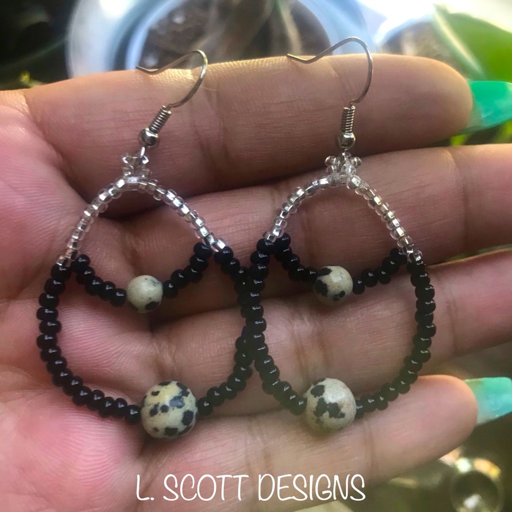 Dalmatian Jasper Earrings